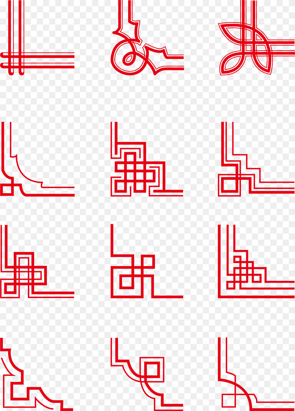 Chinese Red New Year Border Festive Chevron And Colorfulness, Pattern, Gas Pump, Machine, Pump Free Png Download