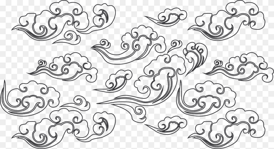 Chinese Smoke Pattern, Paisley Png Image