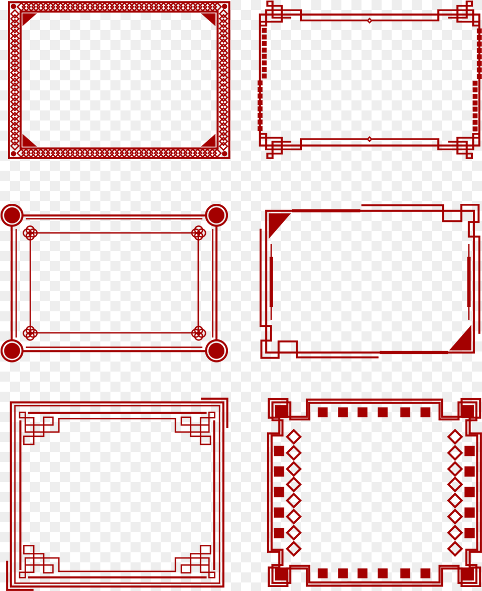 Chinese Style Border Creative Classical And Psd Simple Red Border Transparent, Electronics, Hardware, Cad Diagram, Diagram Free Png Download