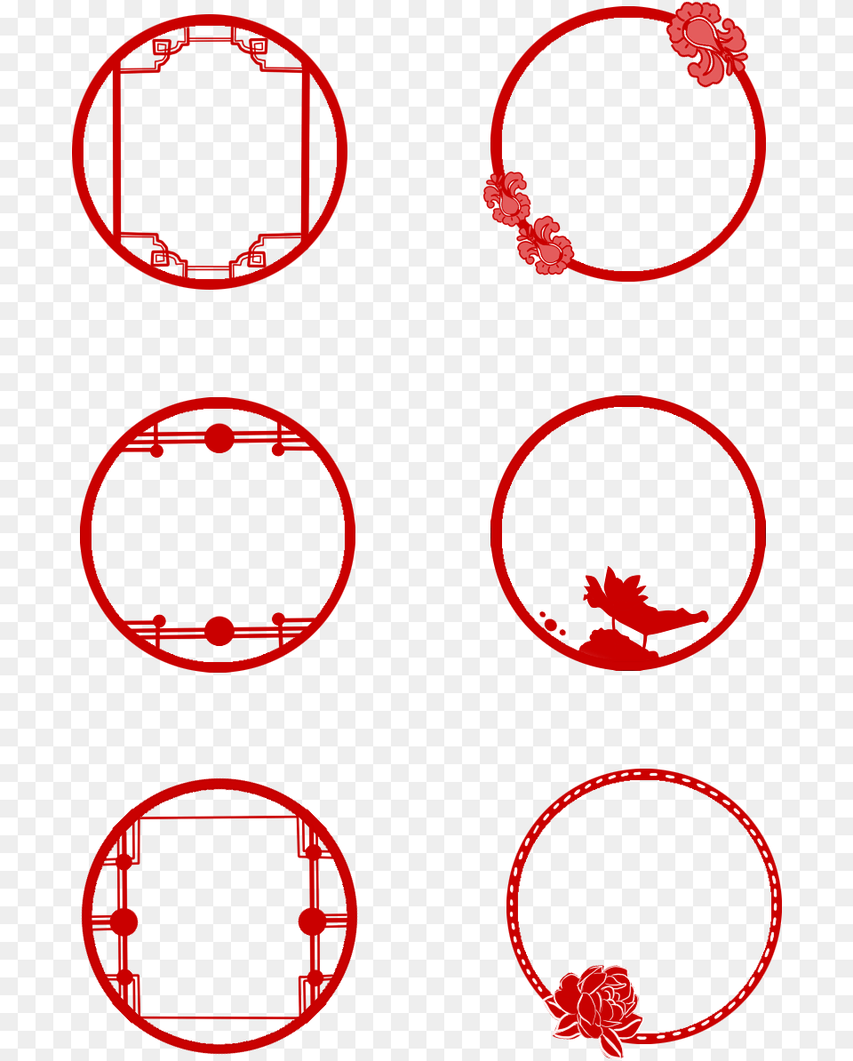 Chinese Style Border New Classical And Psd Chinese Circle Border, Accessories Png