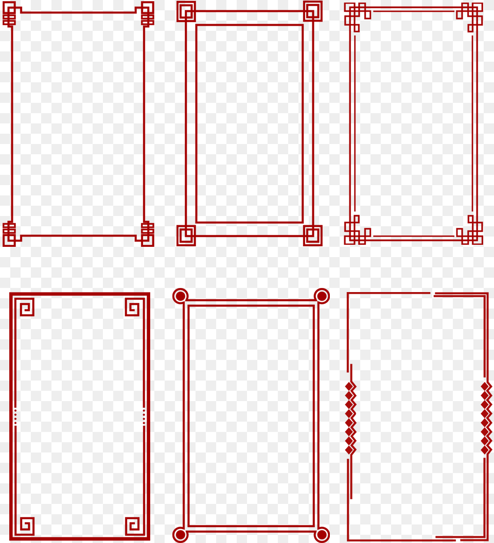 Chinese Style Border Red Vintage And Psd Vintage Frame Line Chinese, Cad Diagram, Diagram, Text Png Image