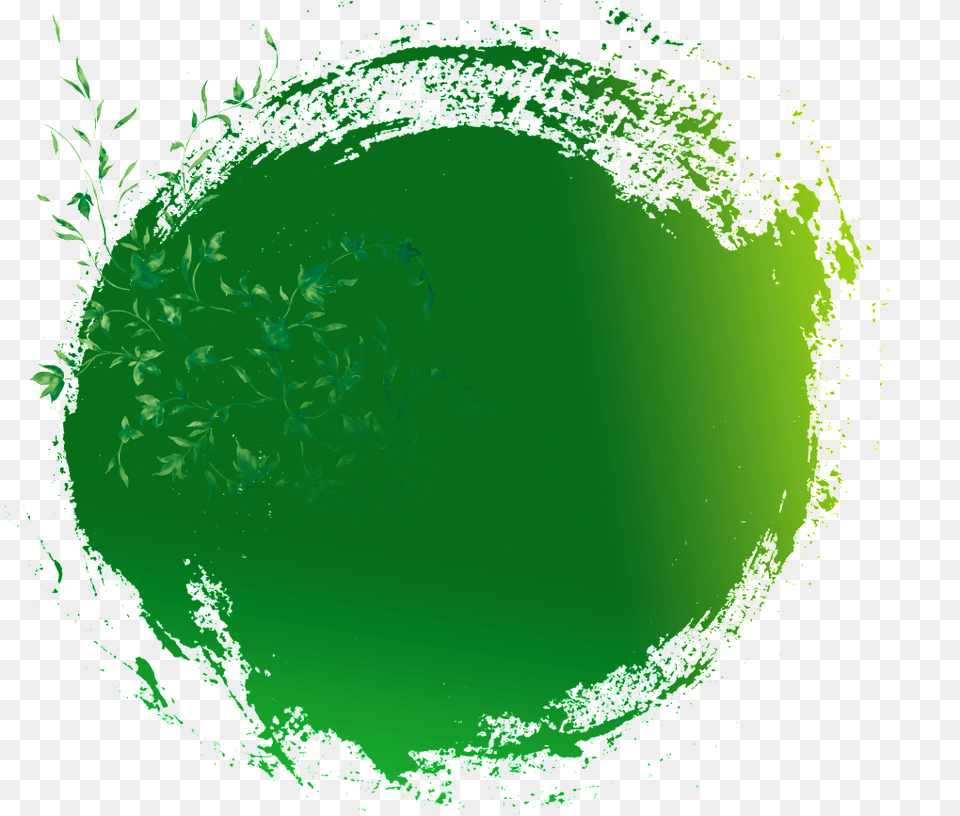 Chinese Style Green Brush Hd Green Circle Brush, Art, Graphics, Sphere, Pattern Free Transparent Png