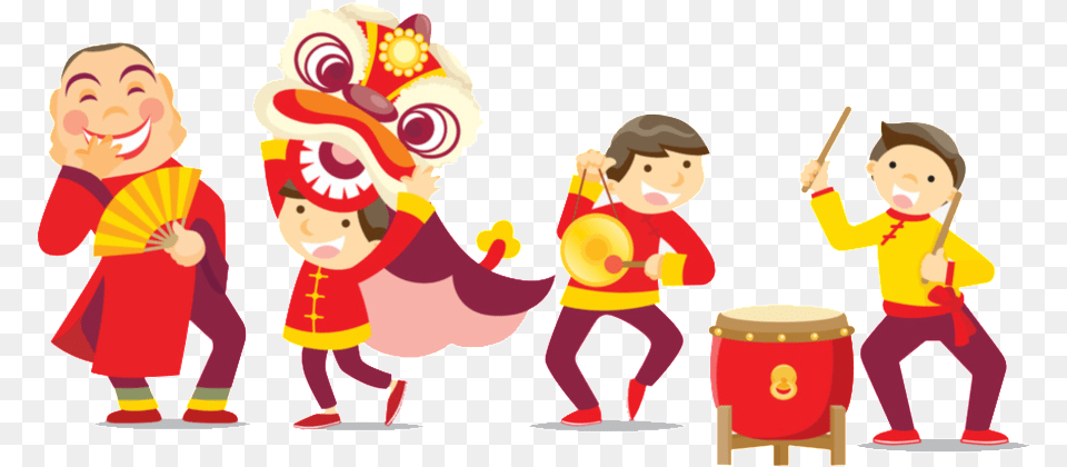 Chinese Style New Year Lion Dance, Baby, Person, Face, Head Png