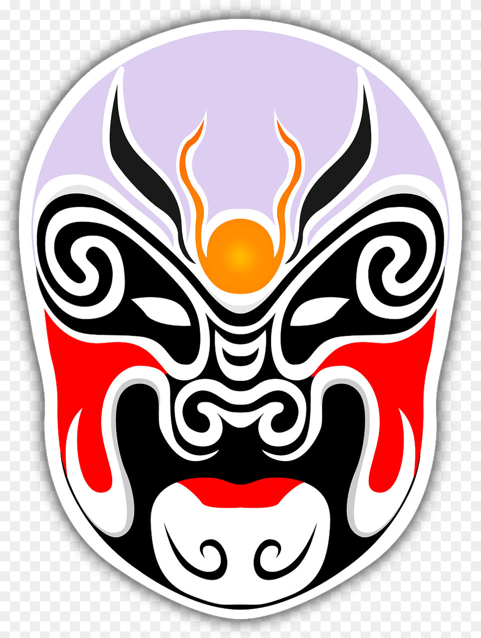 Chinese Theater Masks Chinese Opera Mask Background, Emblem, Symbol, Food, Ketchup Free Transparent Png