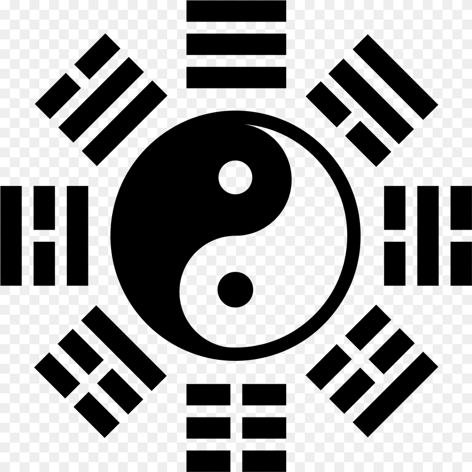 Chinese Yin Yang, Gray Free Png