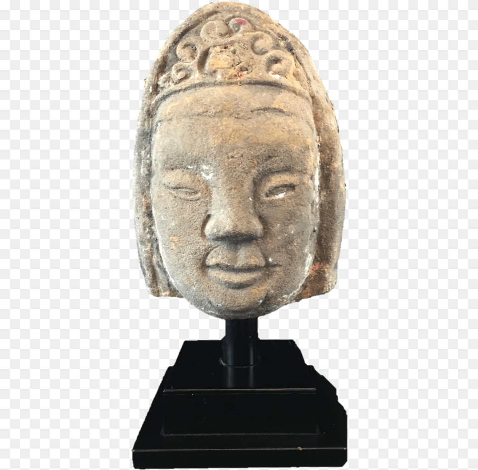 Chinese Yuan Dynasty Stone Buddha Or Figure Head On Bust, Archaeology, Person, Face, Man Png Image