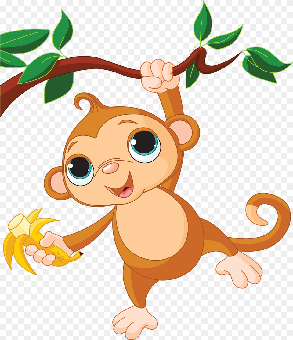 Chinese Zodiac Banner Freeuse Stock Monkey Swinging In A Tree Cartoon, Face, Head, Person, Baby Png Image
