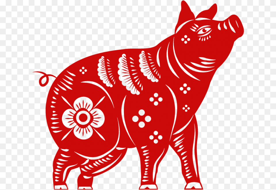 Chinese Zodiac Pig Background, Animal, Mammal, Hog, Cat Free Transparent Png