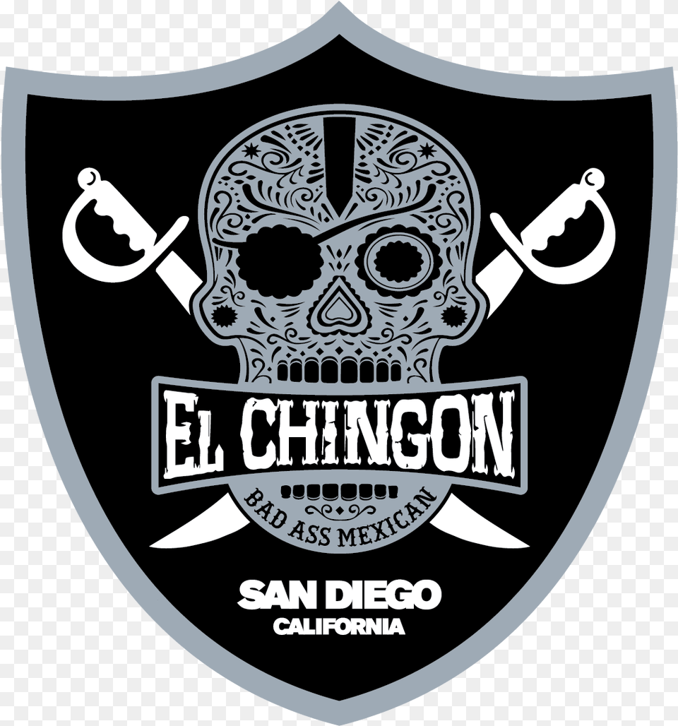 Chingon Raiders Oakland Raiders Nfl 12 Inch Car Magnet, Emblem, Symbol, Logo Free Png