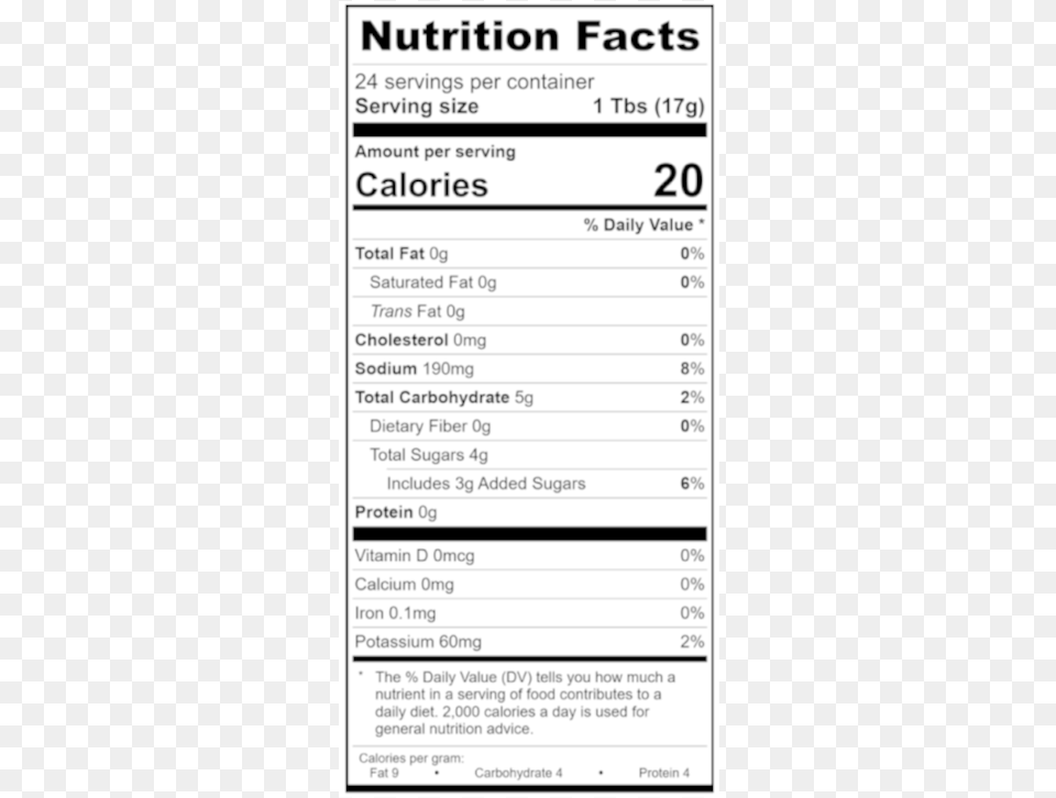 Chip Bag Nutrition Facts, Page, Text, Paper Free Png
