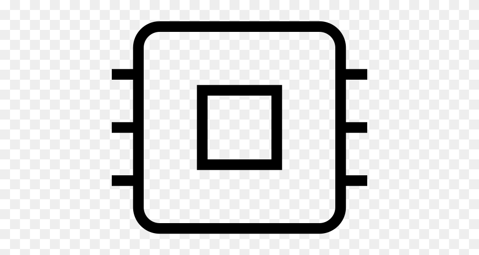 Chip Chipset Cpu Icon With And Vector Format For Free, Gray Png Image