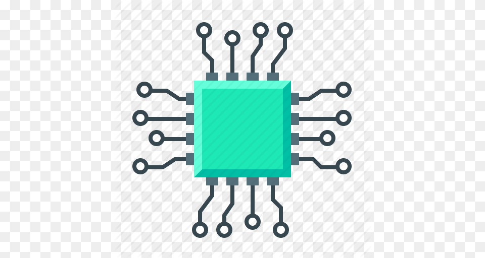 Chip Cpu Hardware Microchip Programming Icon, Electronics, Printed Circuit Board Free Png Download