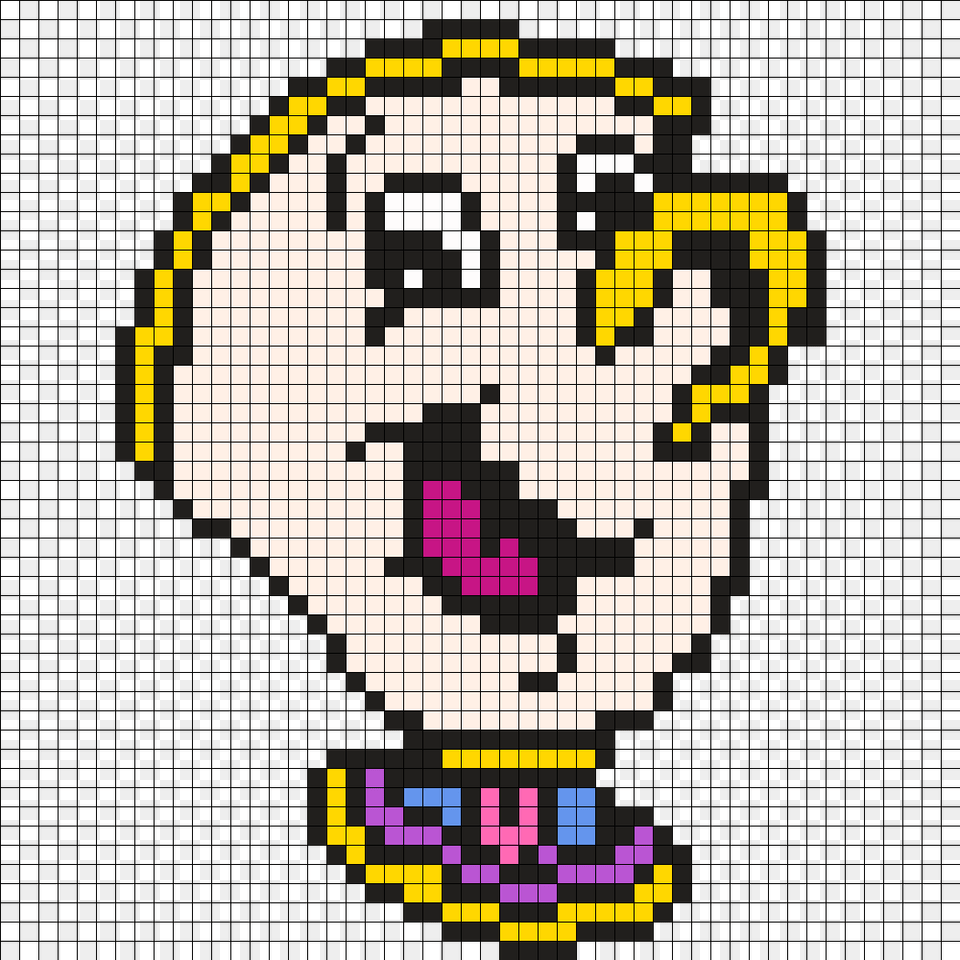 Chip From Beauty And The Beast Perler Bead Pattern Pixel Art Beauty And The Beast, Tile, Mosaic, Person, Graphics Png Image
