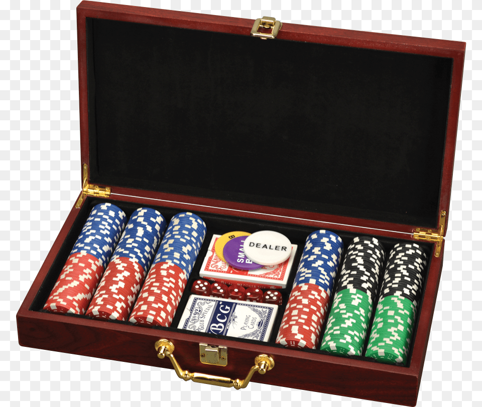 Chip Poker Set In Rosewood Box, Dynamite, Weapon, Game Free Png