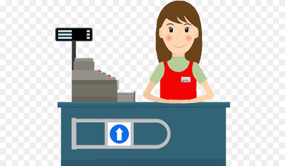 Chip Ragsdale At Checkout Counter Cashier Vector, Baby, Person, Face, Head Free Png Download
