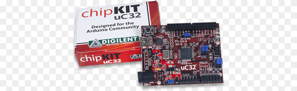 Chipkit Uc32 With Box Digilent Chipkit Uc32 Basic Microcontroller Board With, Electronics, Hardware, Computer Hardware, Scoreboard Png Image