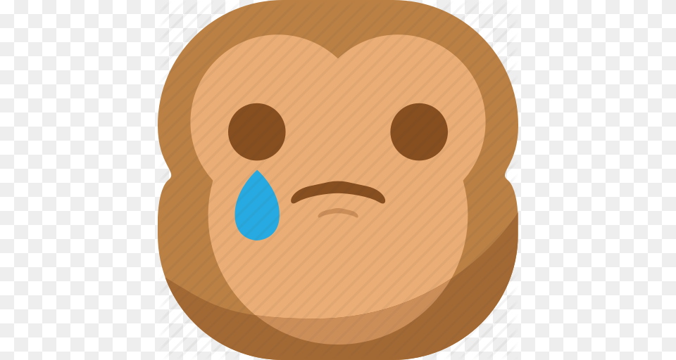 Chipms Emoji Emoticon Monkey Sad Smiley Tears Icon Png Image