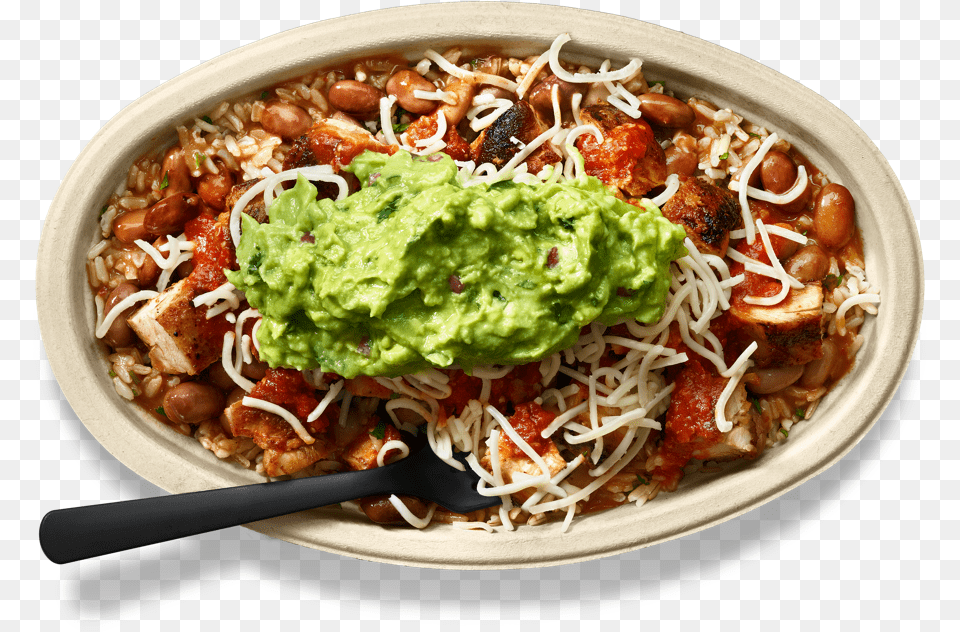 Chipotle Bowl, Food, Meal, Dish, Cutlery Free Png Download