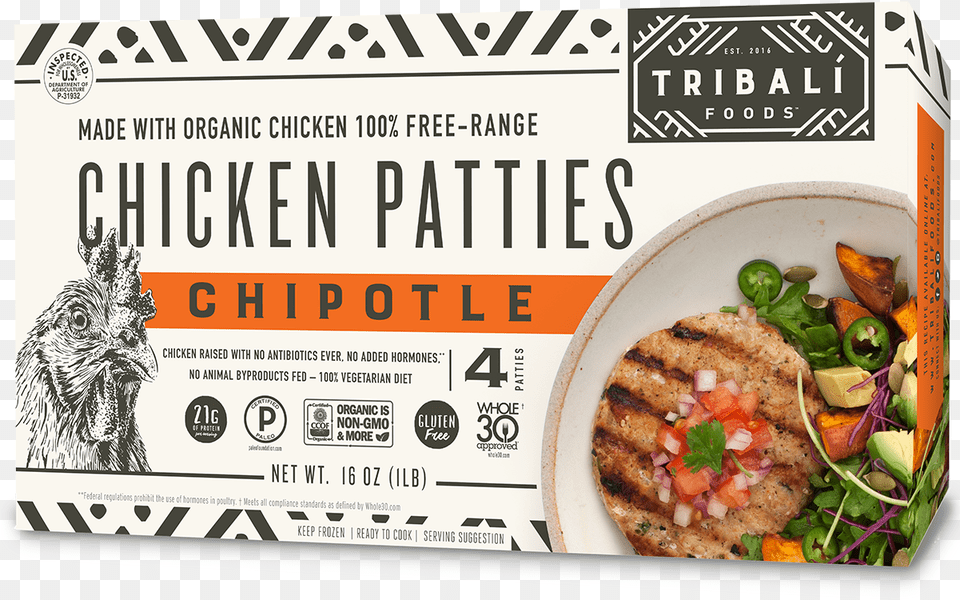 Chipotle Chicken Patties Chipotle Chicken Patties, Meal, Lunch, Food, Advertisement Free Transparent Png