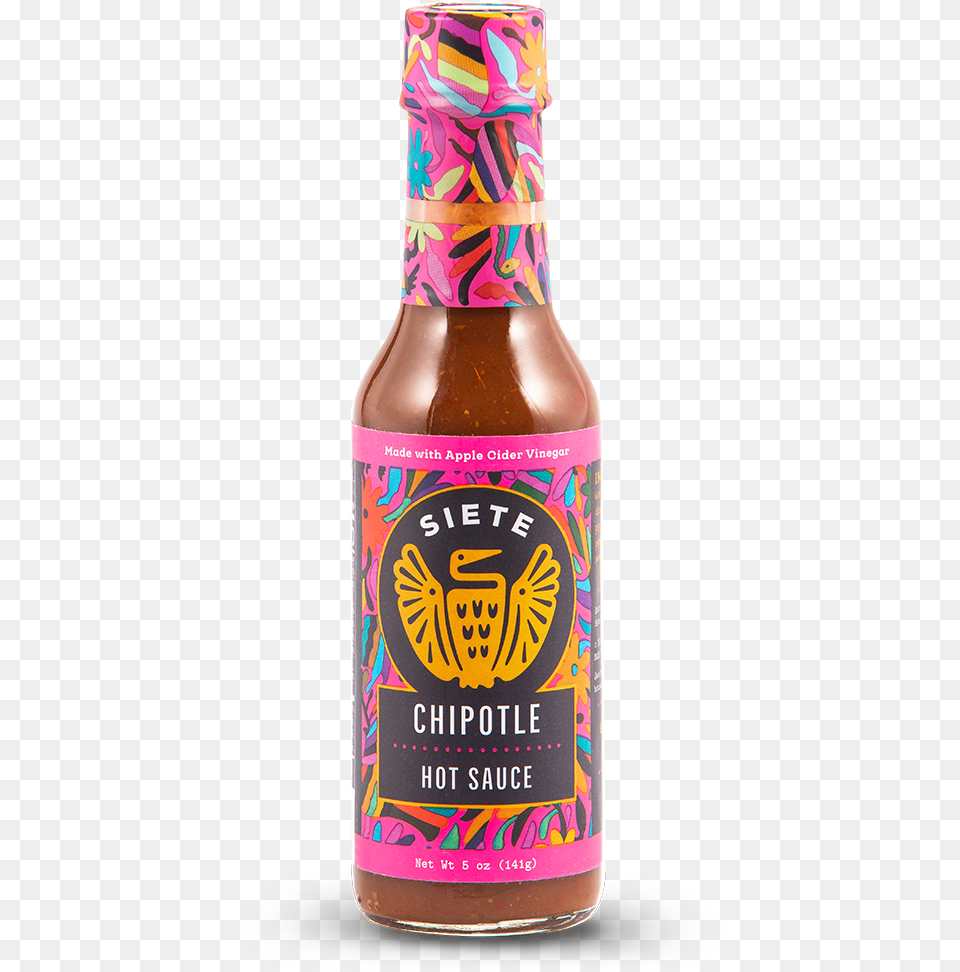 Chipotle Hot Sauce Siete Grain Tortilla Chips Sea Salt 5 Oz, Alcohol, Beer, Beer Bottle, Beverage Png Image