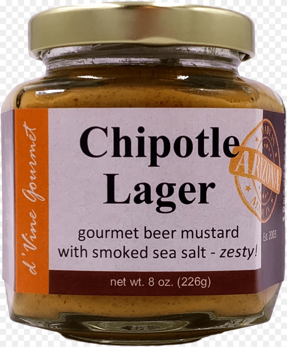 Chipotle Lager Beer Mustard W Smoked Sea Salt 8oz Paste, Food, Bottle, Cosmetics, Perfume Png