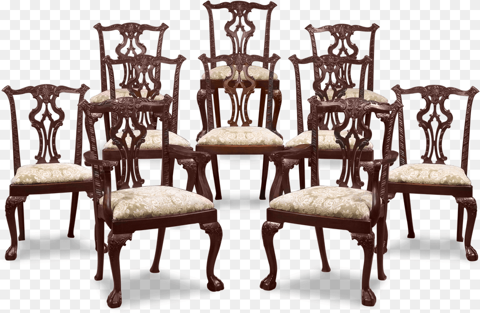 Chippendale Style Dining Chairs Dining Room, Chair, Furniture, Table, Dining Table Png Image