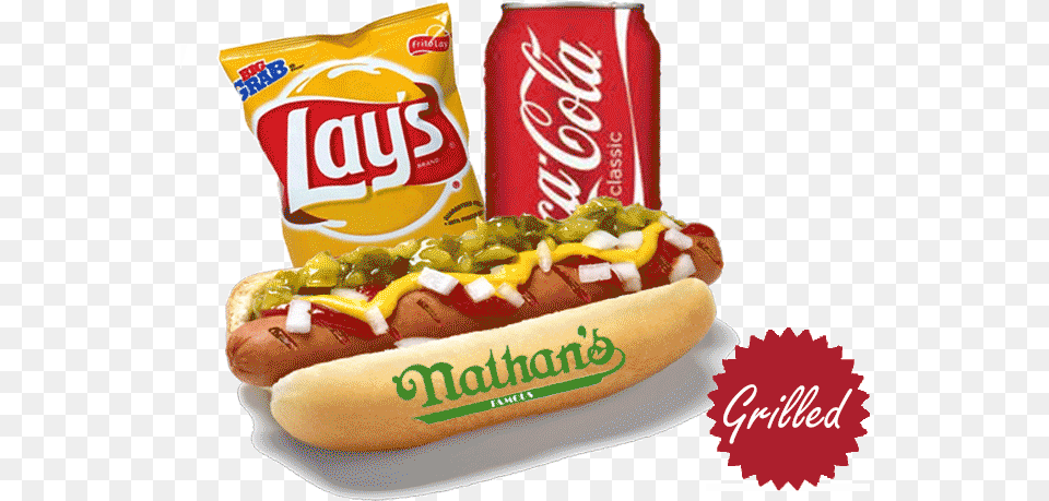 Chips And Soda Dodger Dog, Food, Hot Dog, Can, Tin Free Transparent Png