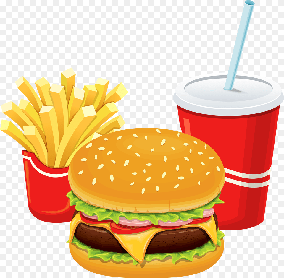 Chips Hamburger Pencil And Non Communicable Diseases Caused By Having Unhealthy, Food, Lunch, Meal, Fries Free Png