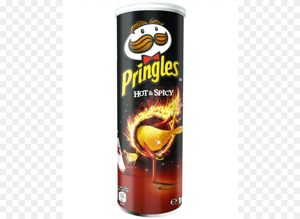 Chips Pringles Hot And Spicy, Tin, Can Free Png Download