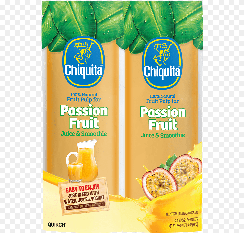 Chiquita Passion Fruit Pulp, Advertisement, Poster Free Png