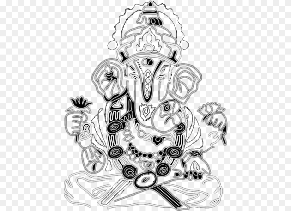 Chiquitacruz Picsart Ganesha Cartoon, Art, Doodle, Drawing, Emblem Png