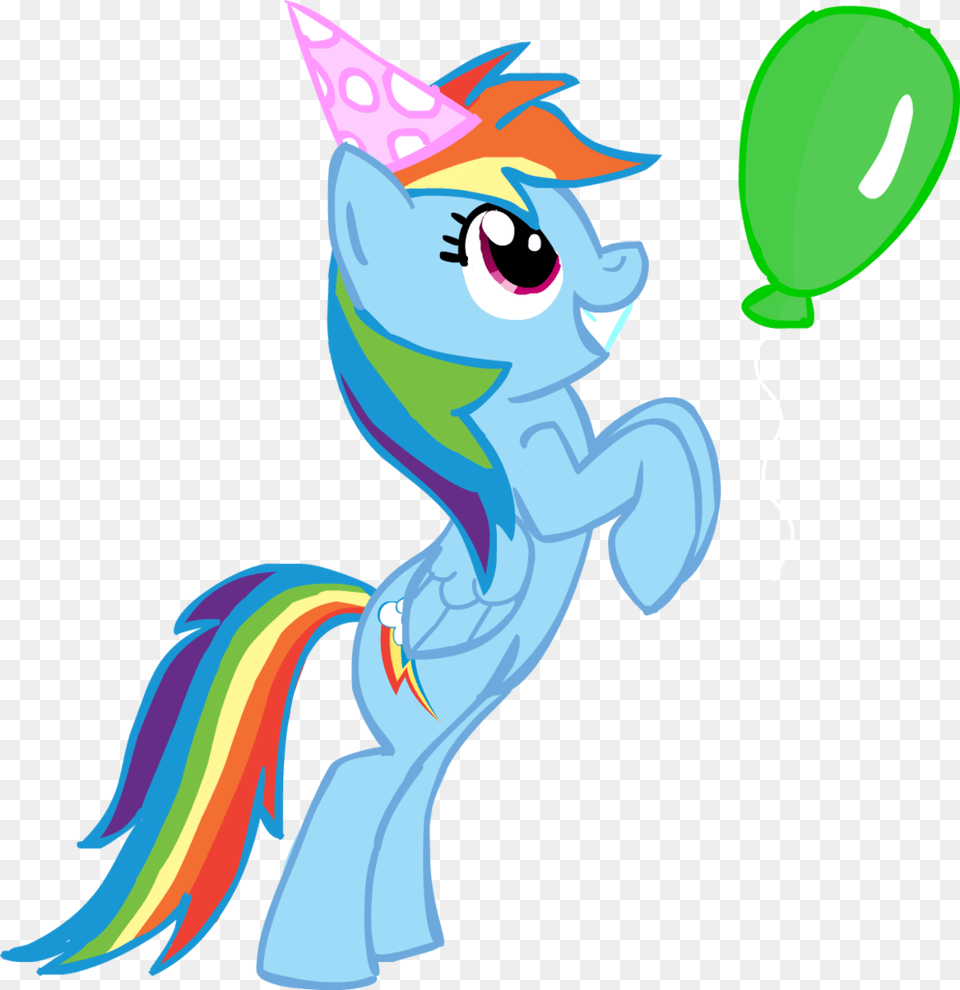 Chir Miru Backwards Cutie Mark Balloon Hat Party Rainbow Dash Party Hat, Baby, Person, Clothing Free Transparent Png