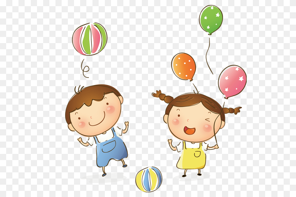 Chirldren Playing Child Kids, Balloon, Baby, Person, People Free Png