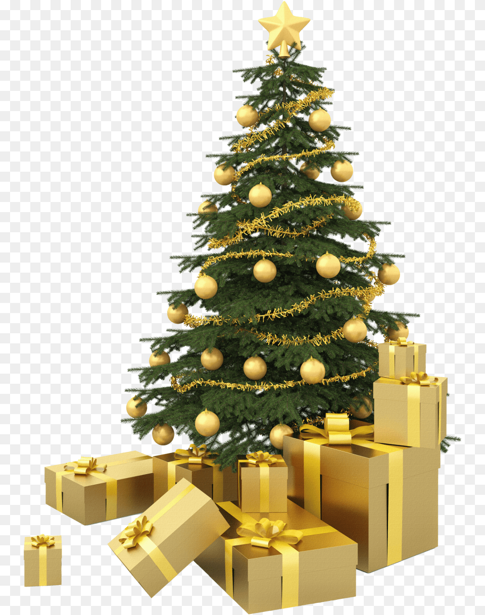 Chirstmas Tree With Presents Image New Year Tree, Plant, Christmas, Christmas Decorations, Festival Free Transparent Png