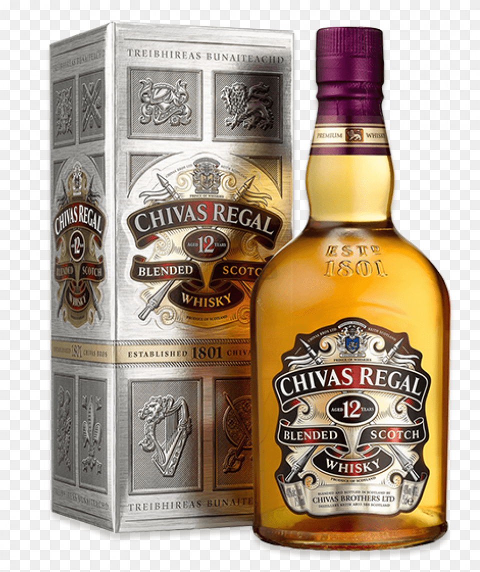 Chivas Regal 12yr Old 700ml Chivas Regal 1 Litro, Alcohol, Beverage, Liquor, Whisky Free Png Download
