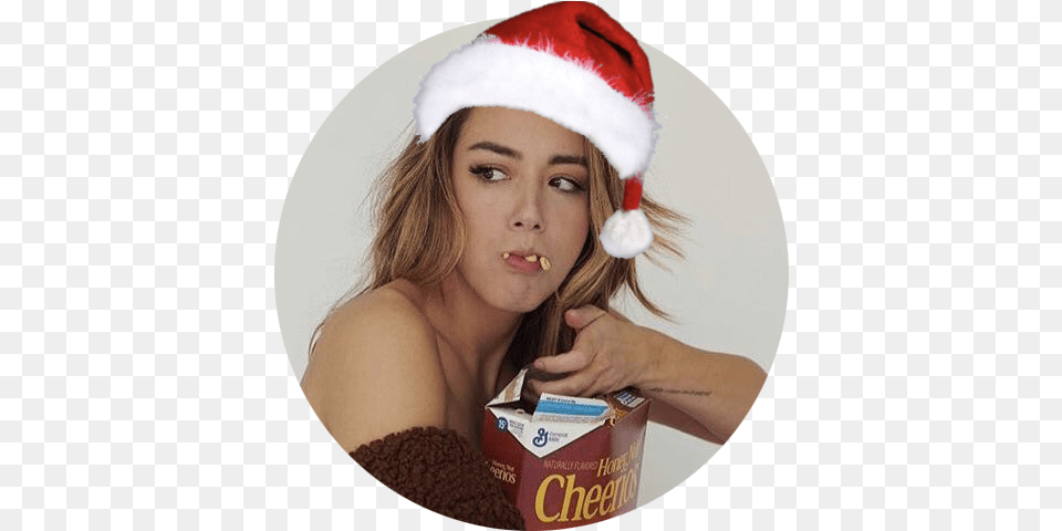 Chloe Christmas Icons Costume Hat, Portrait, Face, Photography, Person Png