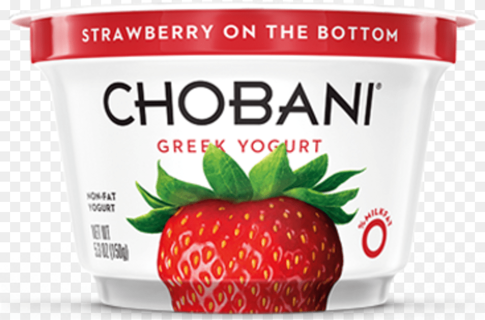 Chobani Greek Yogurt Strawberry, Berry, Dessert, Food, Fruit Png Image