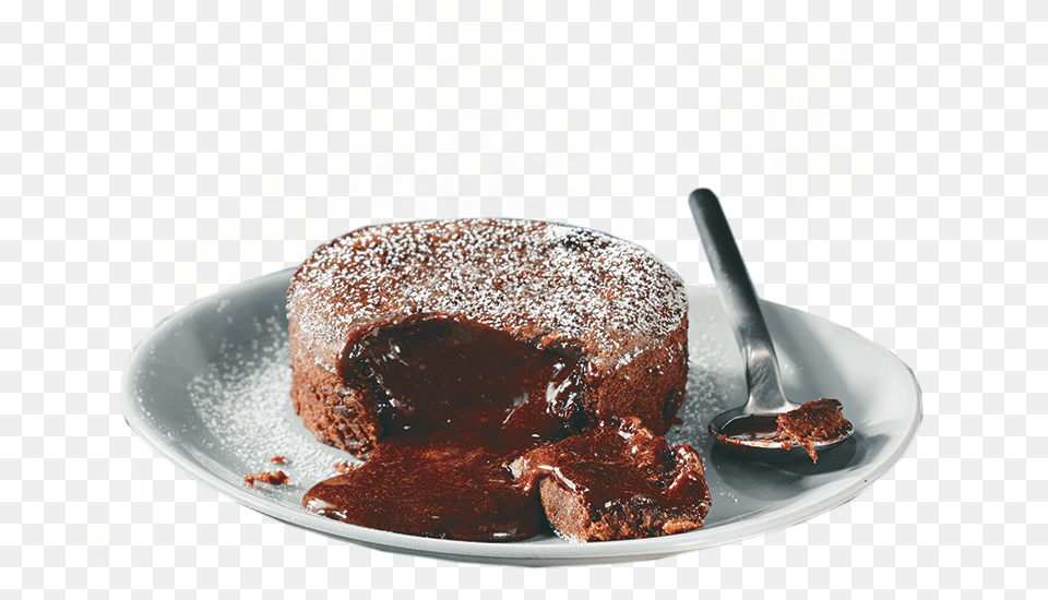 Choc Lava Cake Choco Lava Cake Rate, Cutlery, Spoon, Food, Food Presentation Png Image
