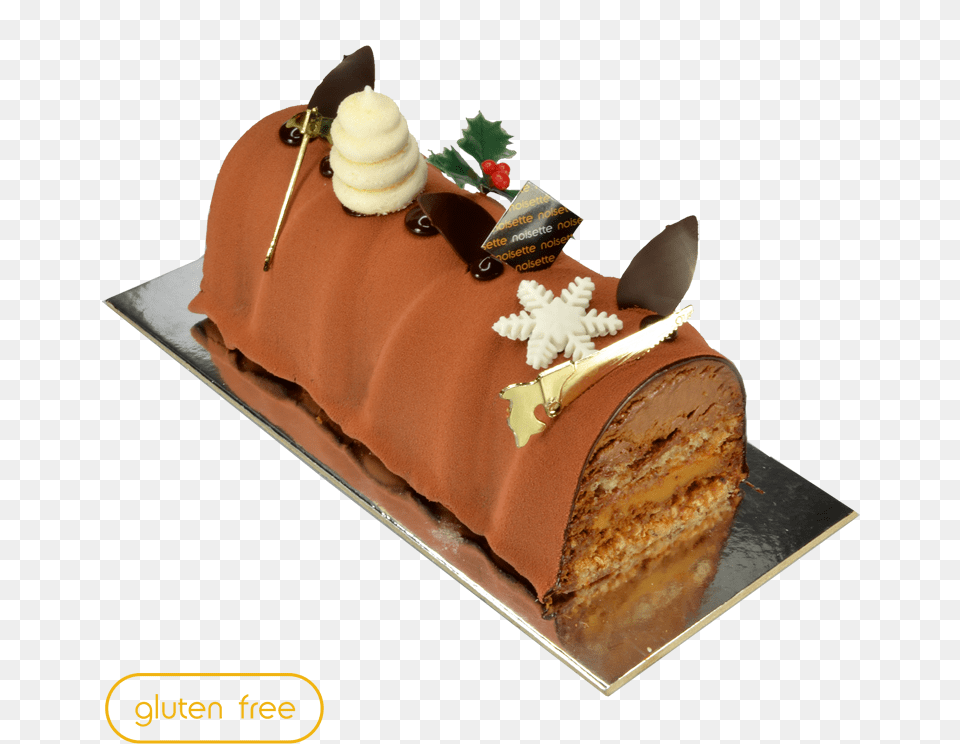 Choco Chic Christmas Log Cake, Cream, Dessert, Food, Ice Cream Free Png Download