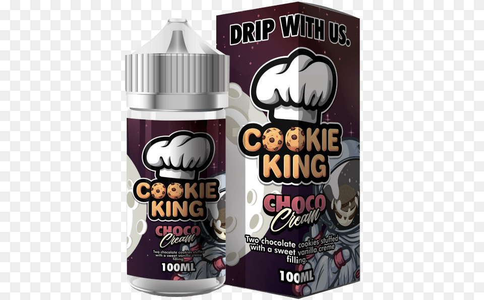 Choco Cream 100ml Cookie King E Juice, Bottle, Shaker Free Png