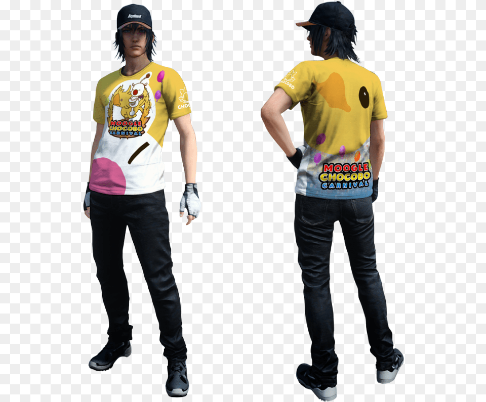 Choco Mog Tee Noctis Ffxv Final Fantasy Xv Chocobo Festival, T-shirt, Clothing, Adult, Person Free Transparent Png