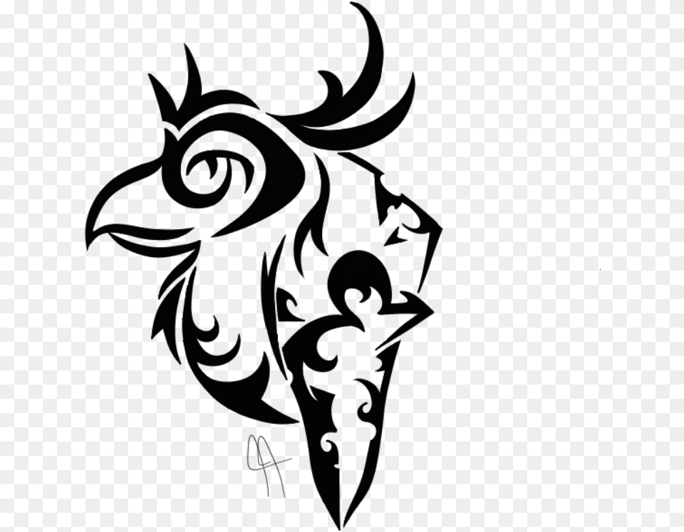 Chocobo Tribal Tattoos 5 By Lisa Final Fantasy Tribal Tattoo, Art Png Image
