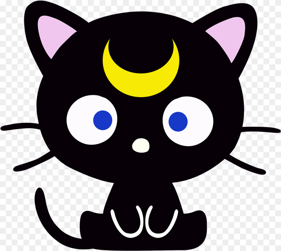 Chococat Luna Luna The Cat From Sailor Moon In The Chococat Hello Kitty, Animal, Pet, Mammal, Black Cat Free Png Download