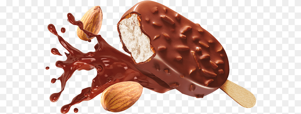 Chocolate Almond Lite Ice Cream Bar, Dessert, Food, Ice Cream, Grain Png