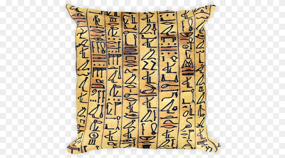 Chocolate Ancestor Llc Egyptian Hieroglyphics Pillow Egyptian Hieroglyphic Dictionary By Budge E A Wallis, Cushion, Home Decor, Text Free Png