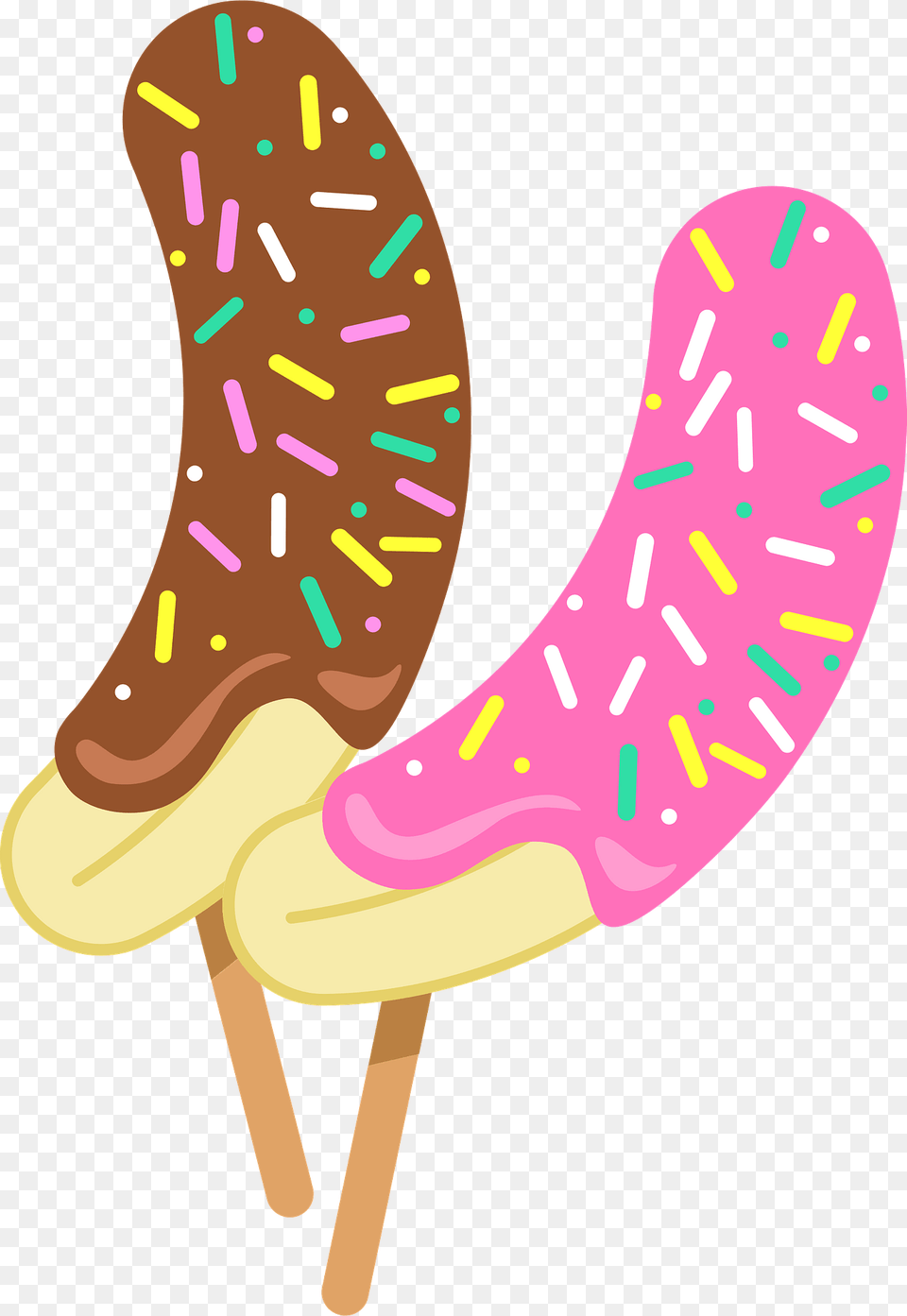 Chocolate Banana Clipart, Food, Sweets, Sprinkles, Cream Free Png Download