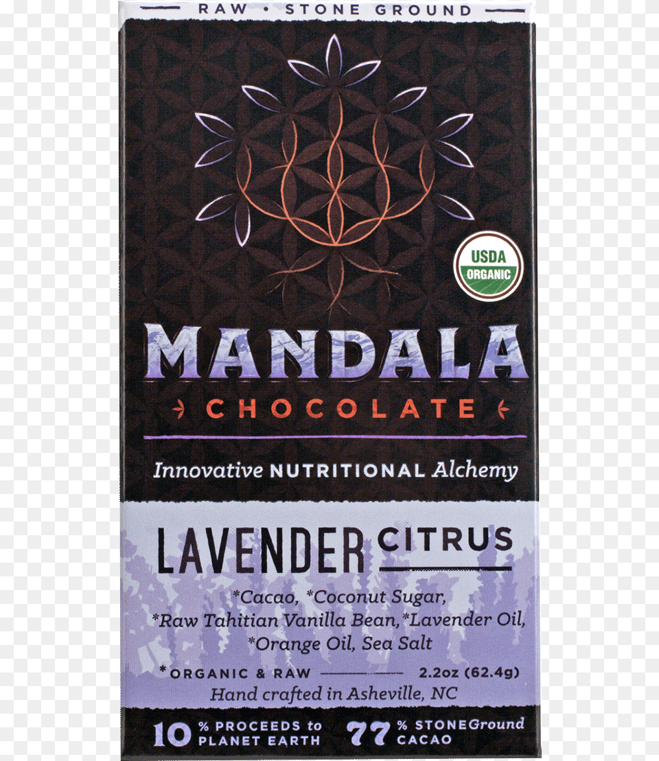 Chocolate Bar Mandala Lavendar Citrus Cosmetics, Advertisement, Poster, Book, Publication Png