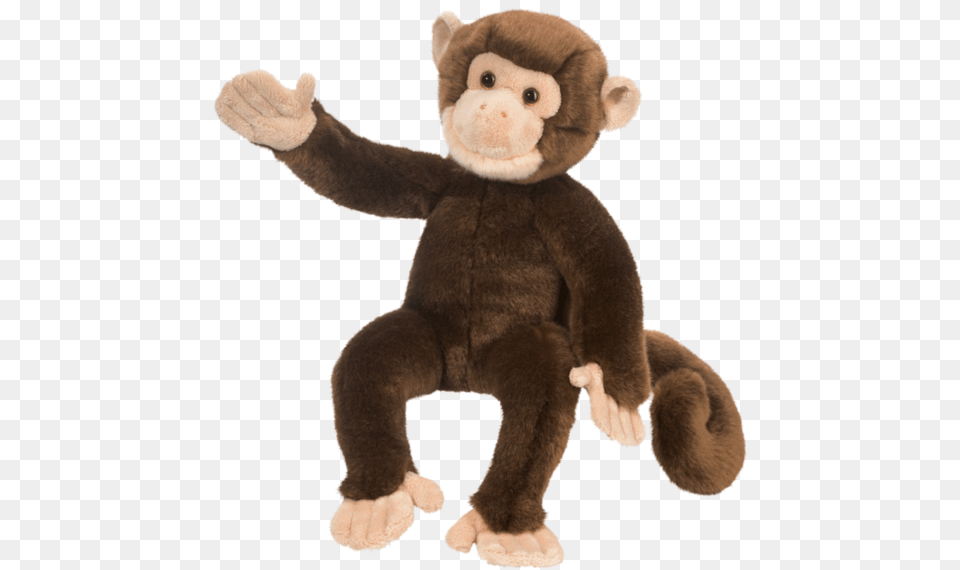 Chocolate Brown Body With Light Brown Hands Feet And Sprite The Monkey Stuffed Animal By Douglas, Plush, Toy, Bear, Mammal Png Image