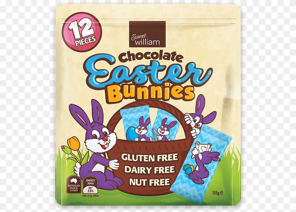 Chocolate Bunny, Purple, Food, Sweets, Advertisement Free Transparent Png