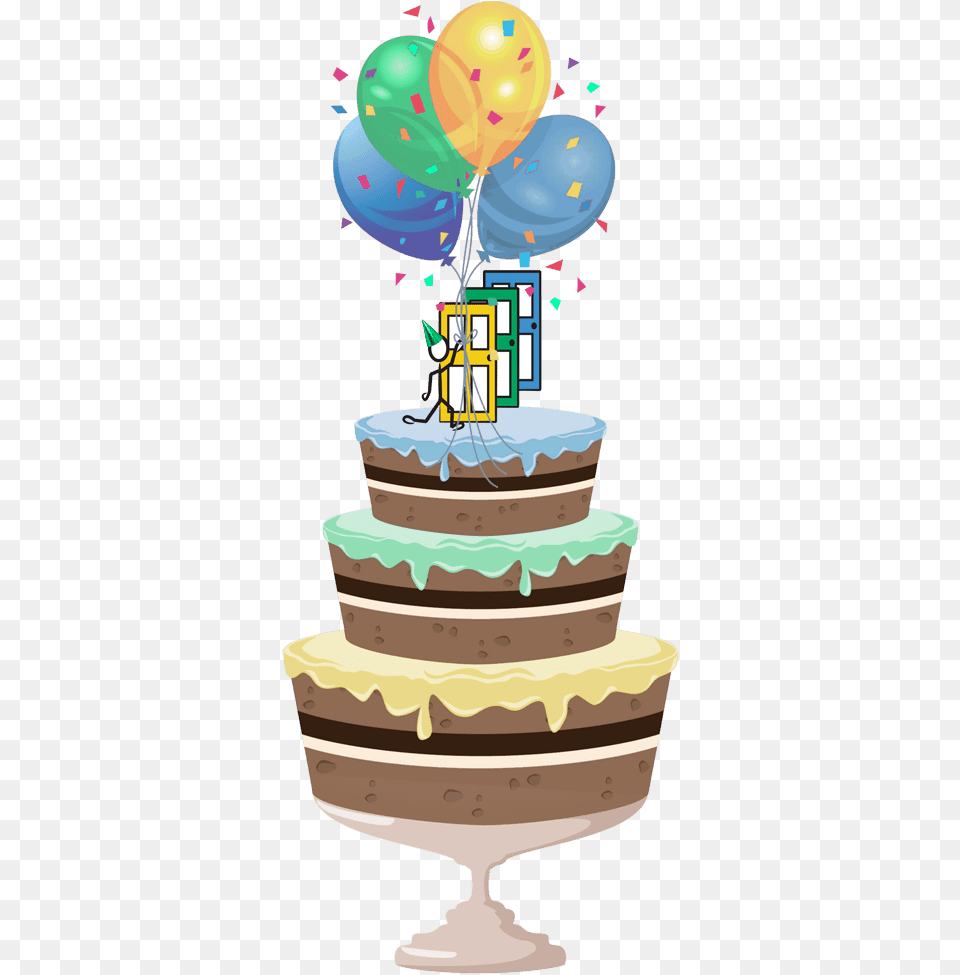 Chocolate Cake, Balloon, Birthday Cake, Cream, Dessert Free Png